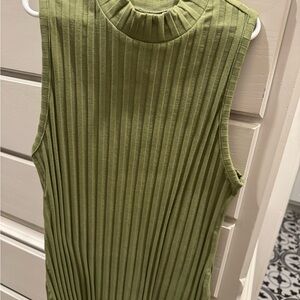 a new day Olive Green Ribbed Mock Neck Tank Dress